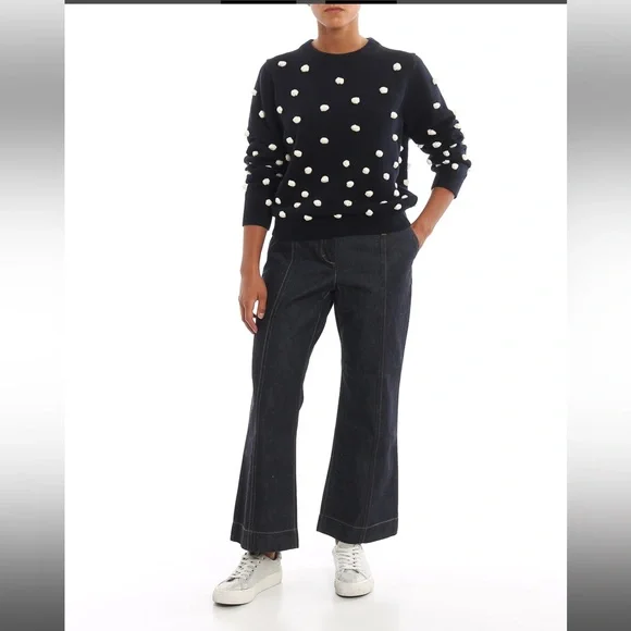 TORY BURCH Sweater in Black/White - Picture 6 of 12